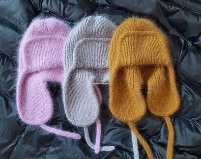 Шапка Ушанка из пуха норки