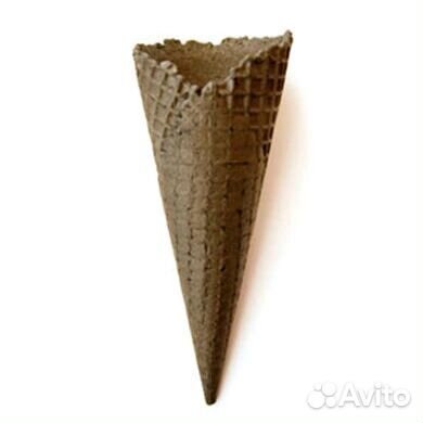 Вафельный рожок (Сахарный) - 150 мм. чёрный