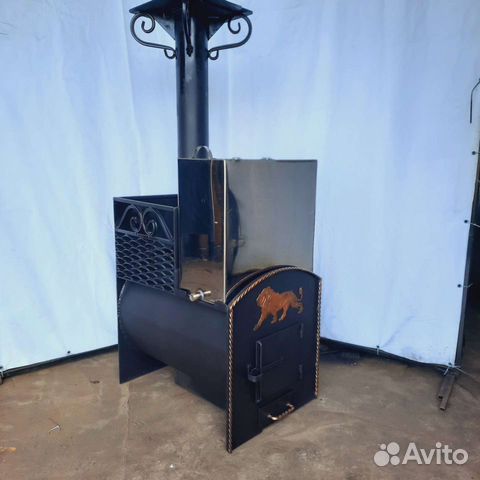 Печь банная из газовой трубы 530мм