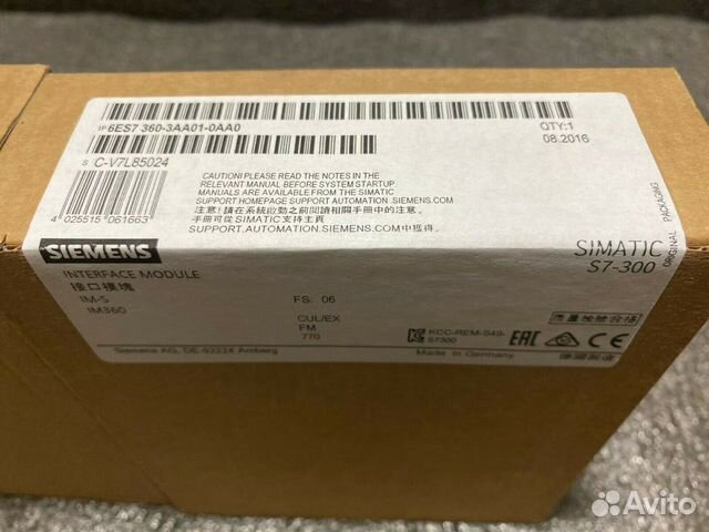 Siemens 6ES7360-3AA01-0AA0 simatic S7-300