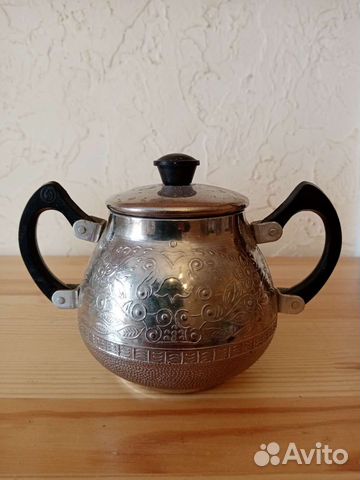 Сахарница металлическая советская
