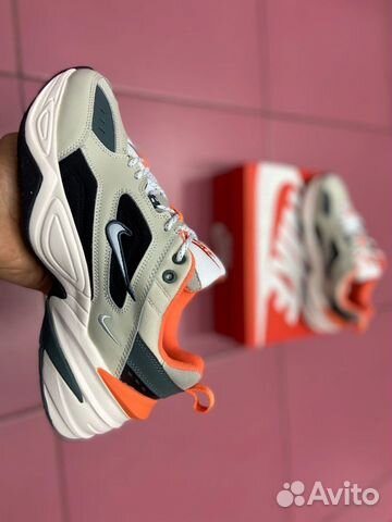 Кроссовки Nike M2k Tekno женские бежевые оранжевые