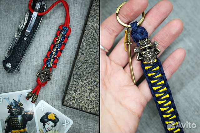 Темляк на нож и брелок на ключи - самурай