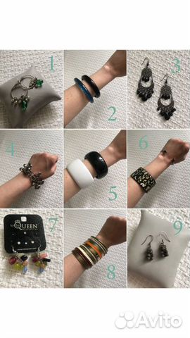 Бижутерия (украшения):серьги,браслеты,кулон,чокер