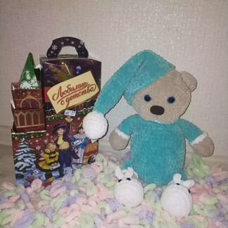 Вязаные игрушки ручной работы. Плюшевый мишка