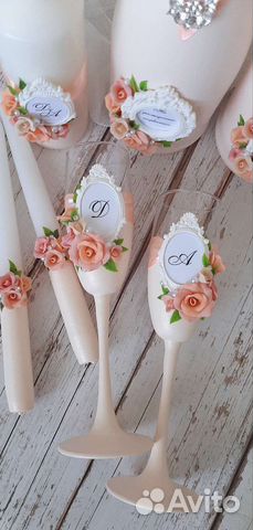 Свадебные аксессуары, свадебные бокалы