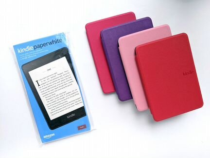 Новая Kindle Paperwhite 2018 Plum розовая + чехол