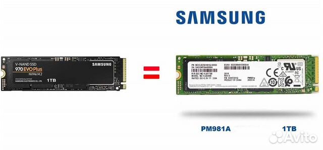 SSD Samsung PM981a 970 Evo plus 512Gb/1tb, новый