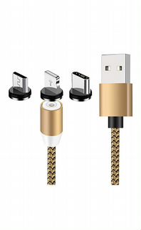 Провод (зарядка) магнитный с подсветкой 3в1