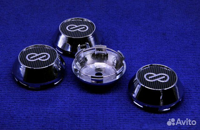 Комплект колпачком диска Enkei Wheels Хром / карбо