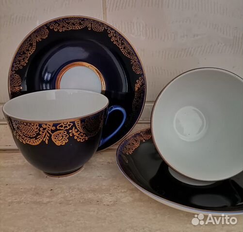 Чайные пары кобальт лфз/бокалы для кофе