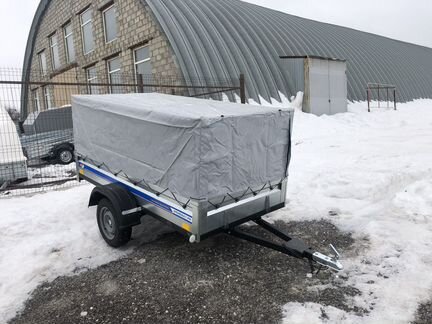 Прицеп Кремень Профи 2,5х1,5 с тентом 70 см