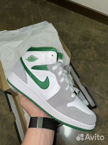 Jordan 1 mid grey green