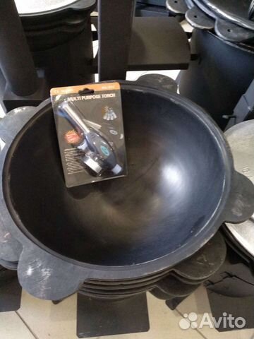 Казан чугунный 10 литров + горелка газовая