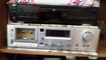 Akai GX-F35/JVC CD player XL-V274/кассеты,CD диски
