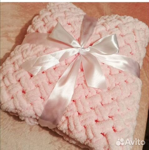 Плед детский вязаный ручная работа