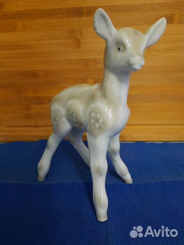 Олененок Фарфоровые статуэтки СССР лфз дулево