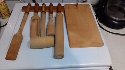 Кухонная утварь, дерево, соломка СССР