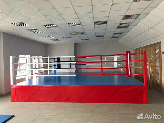 Ринг боксёрский, монтажная зона 6x6м, боевая 5x5м