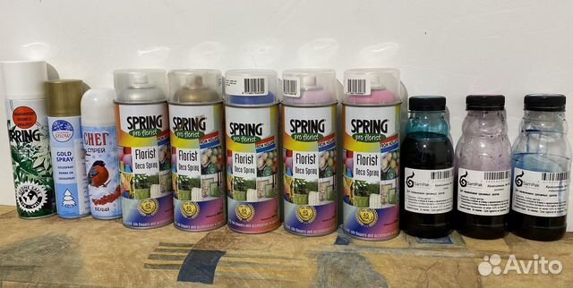 Спрей, краситель, аэрозоль для срезанных цветов