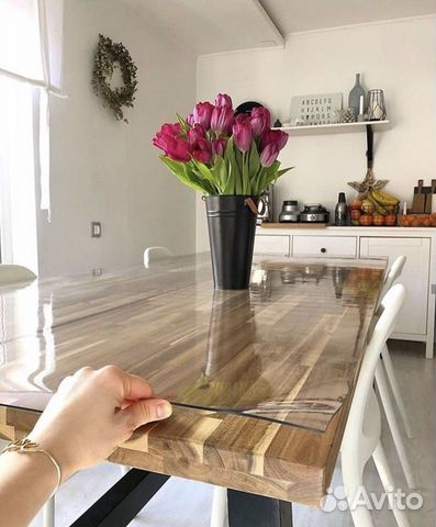 Силиконовая прозрачная скатерть