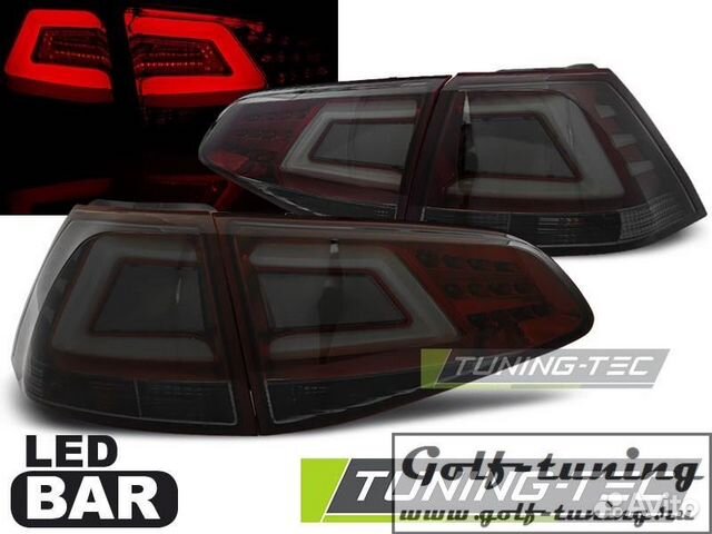 VW Golf 7 12-17 Фонари светодиодные, красно-тонир