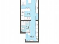 Квартира-студия, 25,6 м², 2/8 эт.