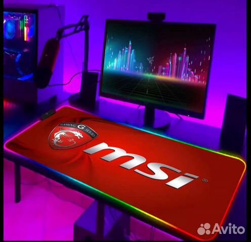 Геймерские коврики с RGB-подсветкой 80х30 см новые