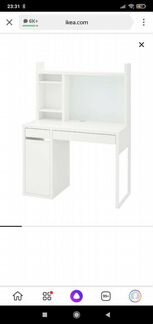 Письменный столик. IKEA Micke микке, белый105x50 с