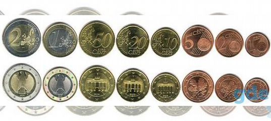 монета евро цент. монетки евро. евро монетка германия. где можно обменять евро. где поменять монеты евро.