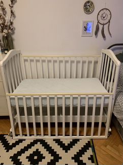 Детская кроватка Papaloni + матрас IKEA 120*60