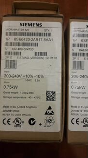 Преобразователи частоты Siemens 420 0.1-4.0кВт