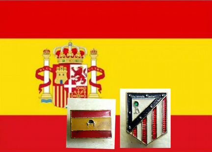 Значки Испания 2 вида Федерации и фб клуба