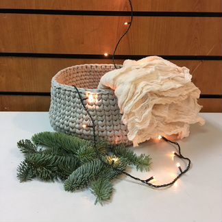 Вязаные кашпо для хранения