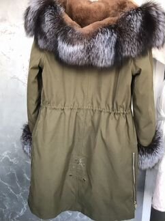 Парка женская с натуральным мехом