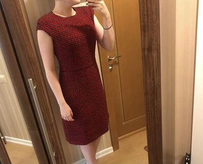 Твидовое шерстяное платье Escada Sport