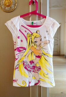 Benetton Winx топ майка со Стелой 100coton Italy