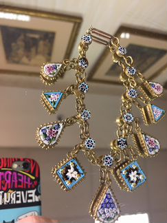 Браслет Микромозаика антиквариат подвески Рим Итал