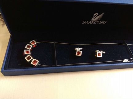 Swarovski колье и серьги