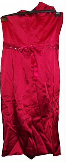 Платье вечернее атласное алого цвета