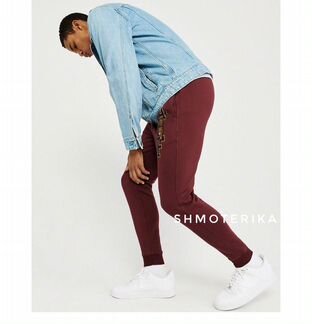 Abercrombie Fitch джоггеры бордо с тигром