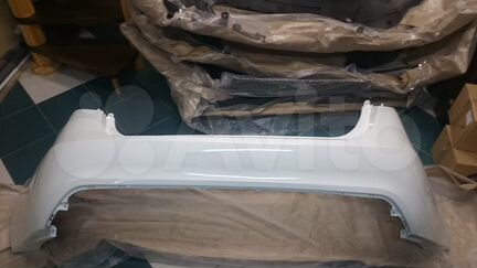 Kia Rio 3 бампер задний белый