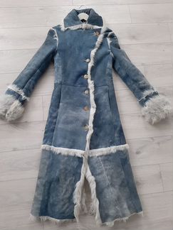 Голубая дублёнка Patrizia Pepe