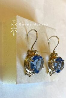 Винтаж: серьги СССР серебро 875