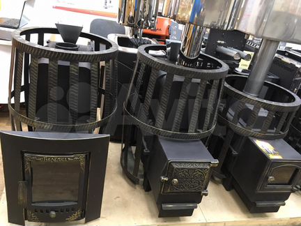 Чугунные толстостенные банные печи