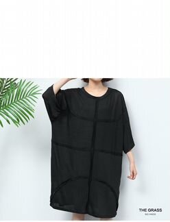 Плюсайз Платье-туника швами наружу