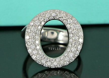 Золотое кольцо Tiffany с бриллиантами 0.8 ct
