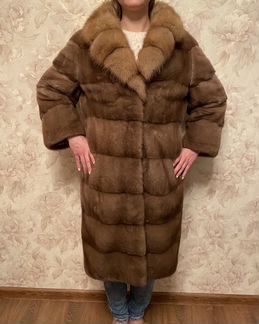 Шуба норковая + соболь