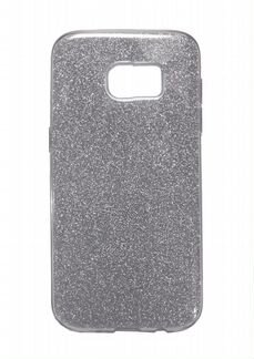 Чехол-накладка для Samsung G935 S7 Edge jzzs Shinny 3в1 TPU серебро