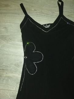 Платье стрейч р. 40-42, чёрное, одето один раз. Ма